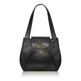 Cartier Panthere Leather Shoulder Bag, Black