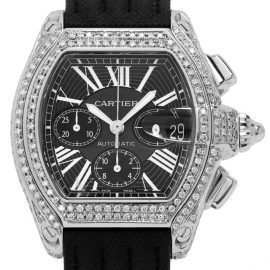 Cartier Roadster 2618, Roman Numerals, 2014, Very Good, Case material Steel, Bracelet material: Leather