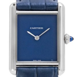 Cartier Tank Must WSTA0055, Plain, 2022, Unworn, Case material Steel, Bracelet material: Leather