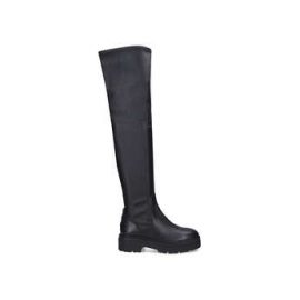 Carvela Women's Thigh High Leather Boots Black Sincere Thigh High
