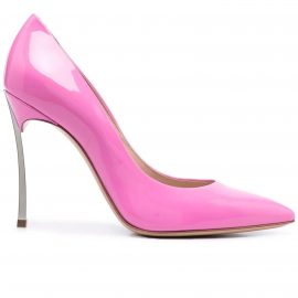 Casadei Pink Patent Leather Blade Pumps