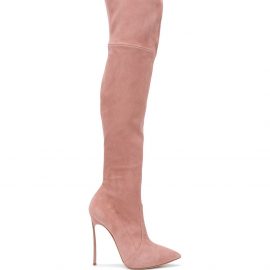 Casadei pointed thigh-high boots - Pink
