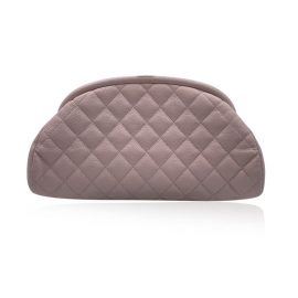 Chanel Pink Caviar Leather Timeless Clutch Bag Handbag, Pink