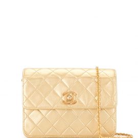 Chanel Pre-Owned 1990 quilted CC shoulder bag - Gold