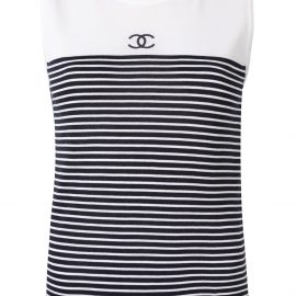 Chanel Pre-Owned 1990s striped tank top - White