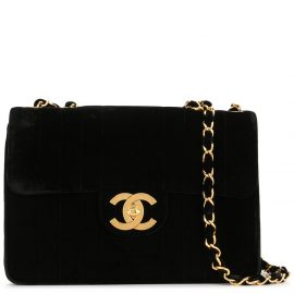 Chanel Pre-Owned 1995 Jumbo CC double chain shoulder bag - Black