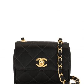 Chanel Pre-Owned 1995 diamond-quilted mini shoulder bag - Black