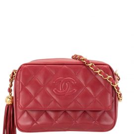 Chanel Pre-Owned 1995 quilted CC shoulder bag - Red