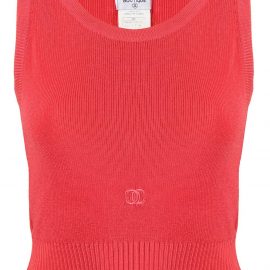 Chanel Pre-Owned 1996 CC logo sleeveless top - Red