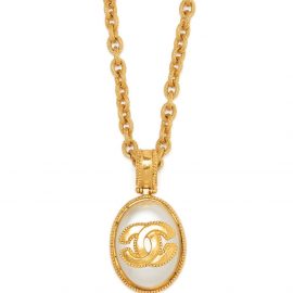 Chanel Pre-Owned 1996 CC pendant chain necklace - Gold