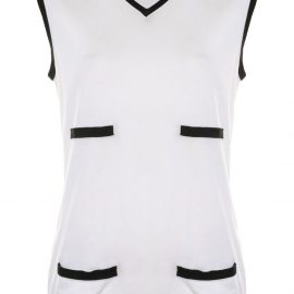Chanel Pre-Owned 1996 V-neck tank top - White