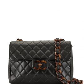 Chanel Pre-Owned Jumbo XL tortoiseshell shoulder bag - Black