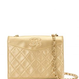 Chanel Pre-Owned quilted CC shoulder bag - Yellow