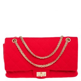 Chanel Red Quilted Jersey Reissue 227 Flap Bag
