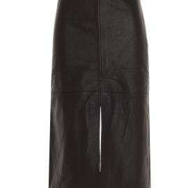 Co Slit Leather Skirt