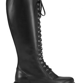 Combat Knee-High Leather Boots