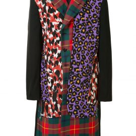 Comme Des Garçons Homme Plus leopard panel coat - Multicolour