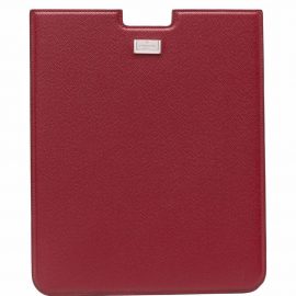 Corneliani logo-plaque leather laptop bag - Red
