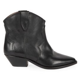 Dewina Western Leather Ankle Boots