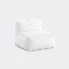 Diabla Seating - 'Mareta' lounge chair in White Outdoor fabric and micro-pean