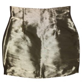 Dior Gold Lurex Mini Skirt M