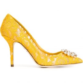 Dolce & Gabbana Belluci Taormina lace pumps - Yellow