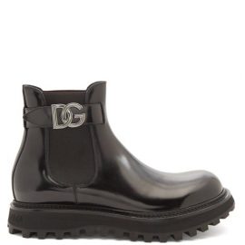 Dolce & Gabbana - D & g-buckle Leather Chelsea Boots - Mens - Black