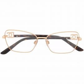 Dolce & Gabbana Eyewear tortoiseshell cat-eye frame glasses - Gold
