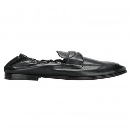 Dolce & Gabbana Logo Plaque Leather Loafers