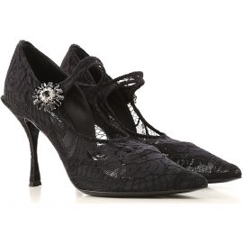 Dolce & Gabbana Pumps & High Heels for Women On Sale in Outlet, Black, Leather, 2021, 6 6.5