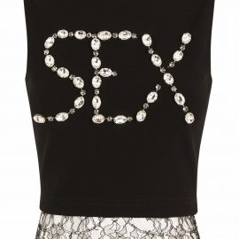 Dolce & Gabbana Sex crystal-embellished tank top - Black
