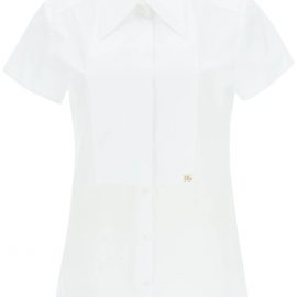 Dolce & Gabbana Short Sleeve Shirt With Plastron