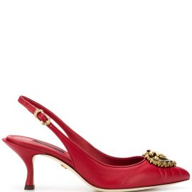 Dolce & Gabbana logo plaque 70mm pumps - Red