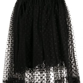 Dolce & Gabbana pleated lace midi skirt - Black