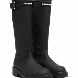 Dsquared2 Kids leather Wellington boots - Black