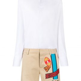 Dsquared2 printed shorts and shirt playsuit - White
