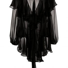 Dsquared2 sheer ruffle blouse - Black