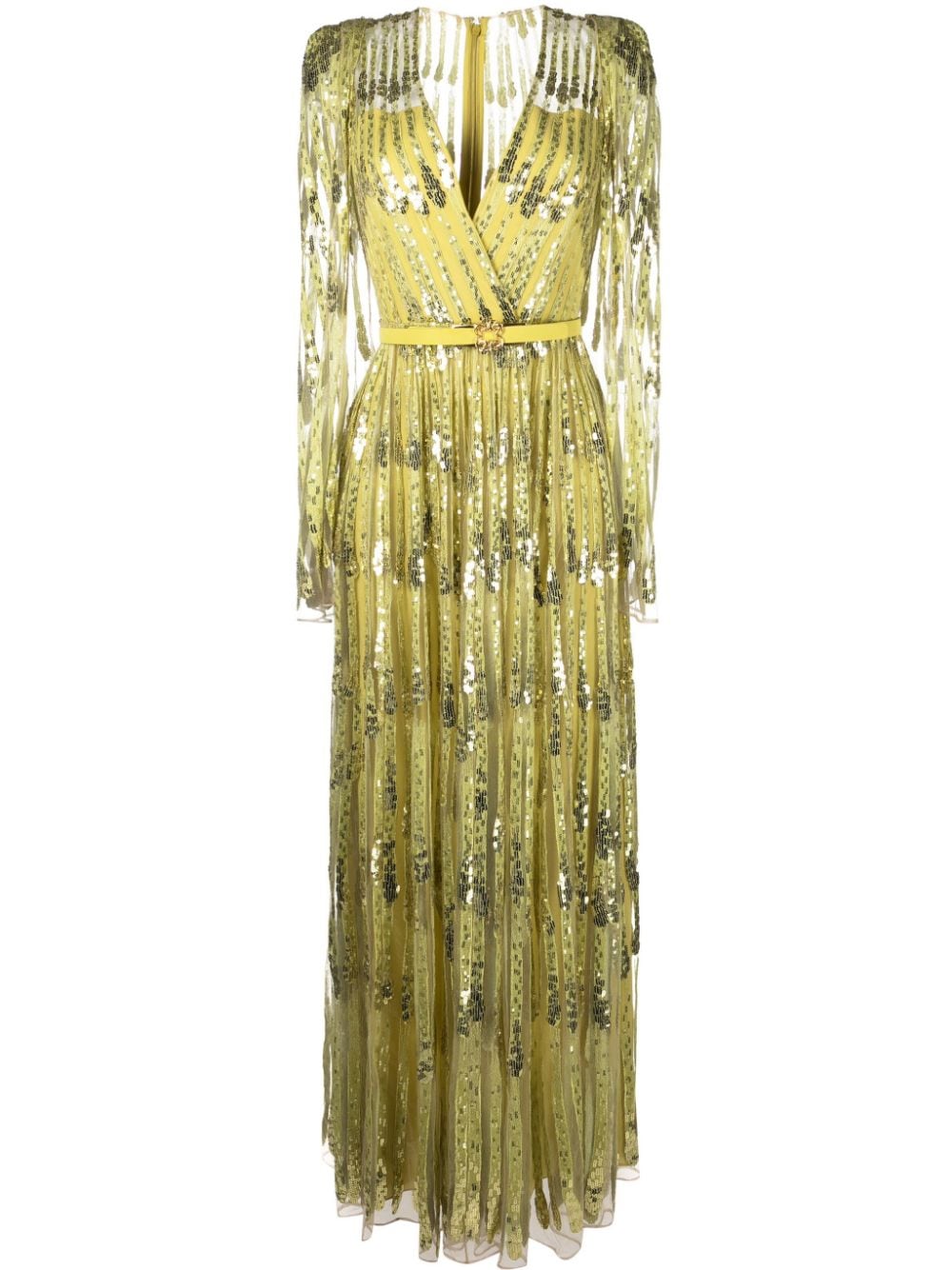 Elie Saab sequinned pleated gown – Green – LuxSeeker The UK Luxury ...