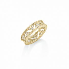 Empress 18ct Yellow Gold 0.27cttw Diamond Band Ring - Ring Size P