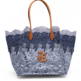 Ermanno Scervino Medium Embroidered Lace Shopping Bag