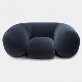 Established & Sons Seating - 'Mollo' chair, blue in Blue Foam, plywood, fixed non-remov