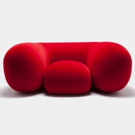Established & Sons Seating - 'Mollo' chair, red in Red Foam, plywood, fixed non-remov