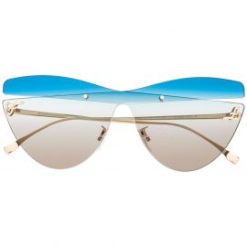 Fendi Eyewear oversized deconstructed sunglasses - Blue
