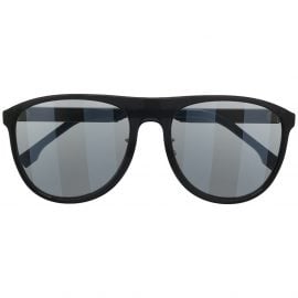 Fendi Eyewear striped-lens round sunglasses - Black