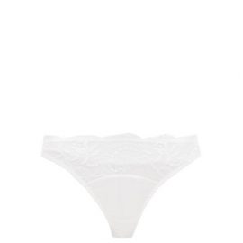 Fleur Of England - Signature Lace-trimmed Satin Briefs - Womens - White