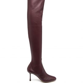 Francesco Russo thigh-high leather boots - Red
