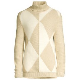 Geometric Turtleneck Sweater