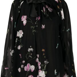 Giambattista Valli floral pattern blouse - Black