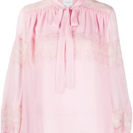 Giambattista Valli pussybow gypsy blouse - PINK
