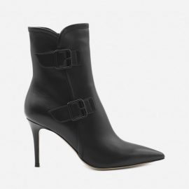 Gianvito Rossi Leather Ankle Boots With Buckles